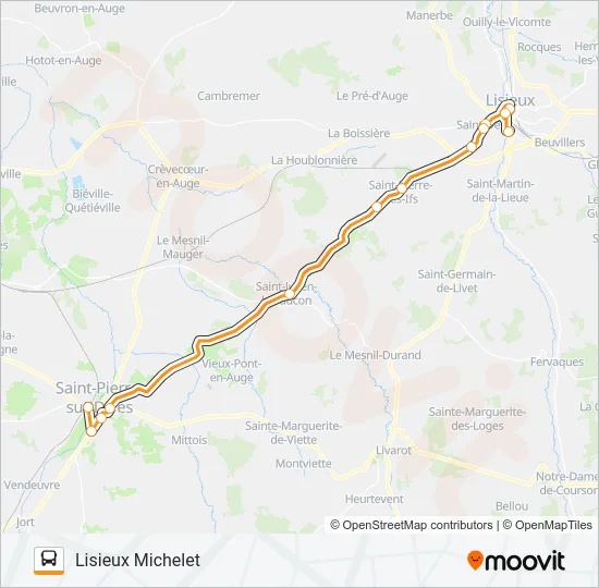 LIGNE 52 Bus Line Map
