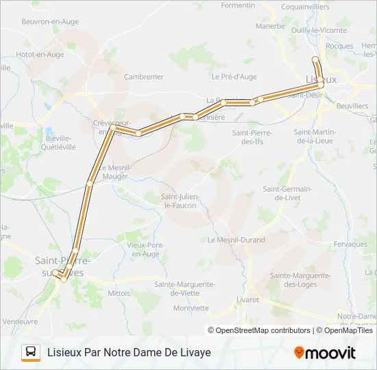 LIGNE 52 Bus Line Map