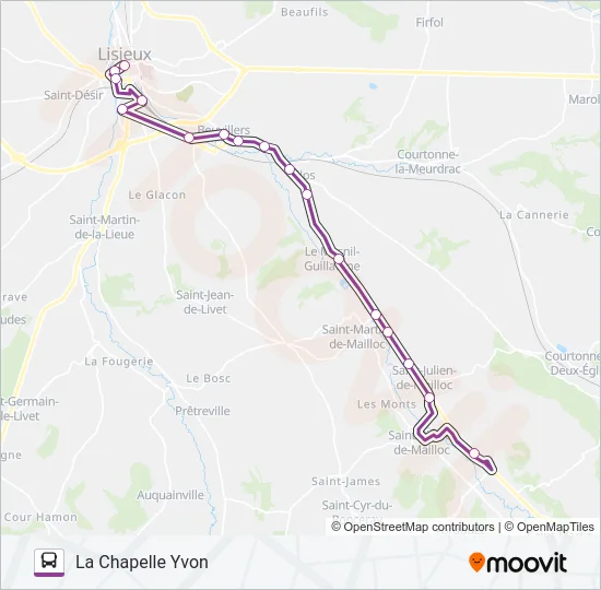 LIGNE 56 Bus Line Map