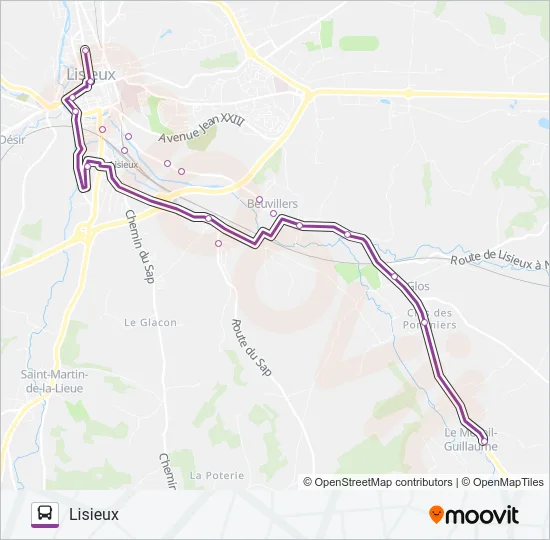 LIGNE 56 Bus Line Map
