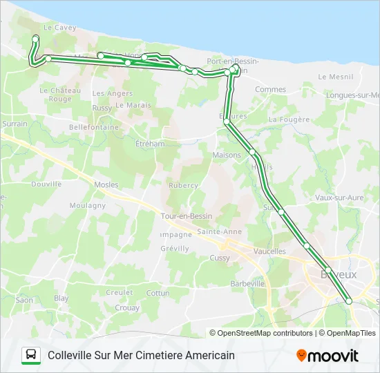 LIGNE 70 Bus Line Map
