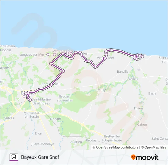Plan de la ligne LIGNE 74 de bus
