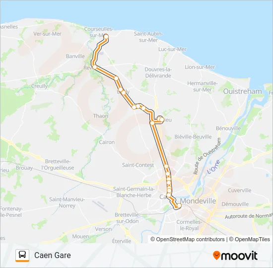 LIGNE 104 Bus Line Map