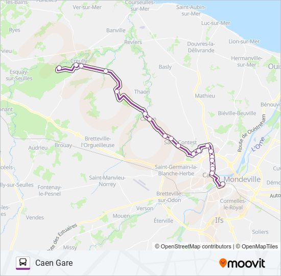 Mapa de LIGNE 106 de autobús