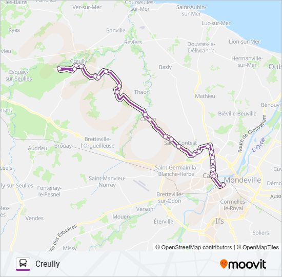 Mapa de LIGNE 106 de autobús