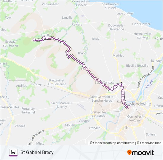 Mapa de LIGNE 106 de autobús