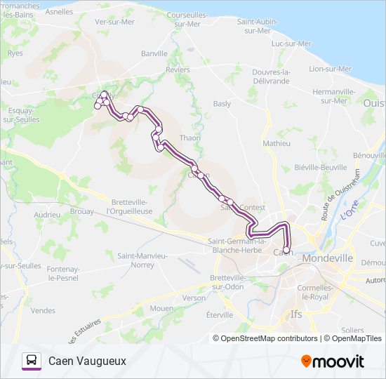 Mapa de LIGNE 106 de autobús