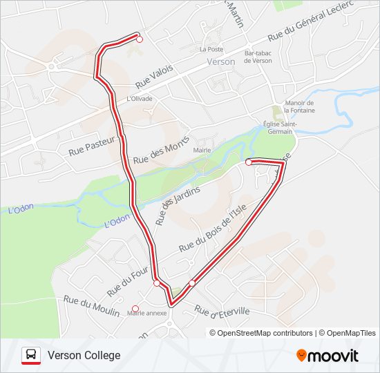 Mapa de LIGNE 109 de autobús