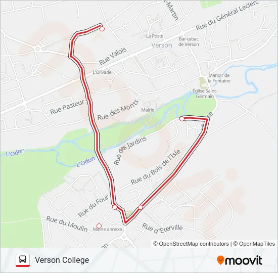 LIGNE 109 Bus Line Map