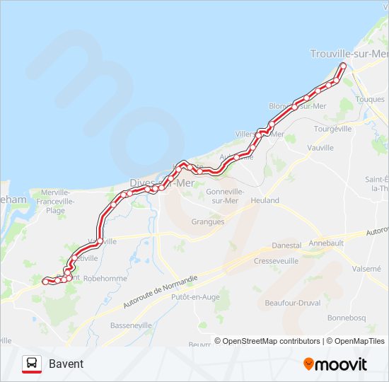 Mapa de LIGNE 120 de autobús