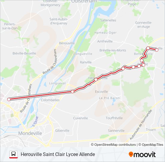 LIGNE 120 bus Line Map