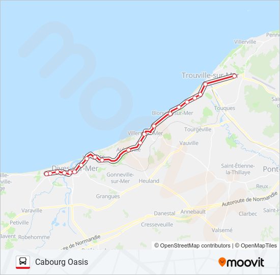 Plan de la ligne LIGNE 120 de bus