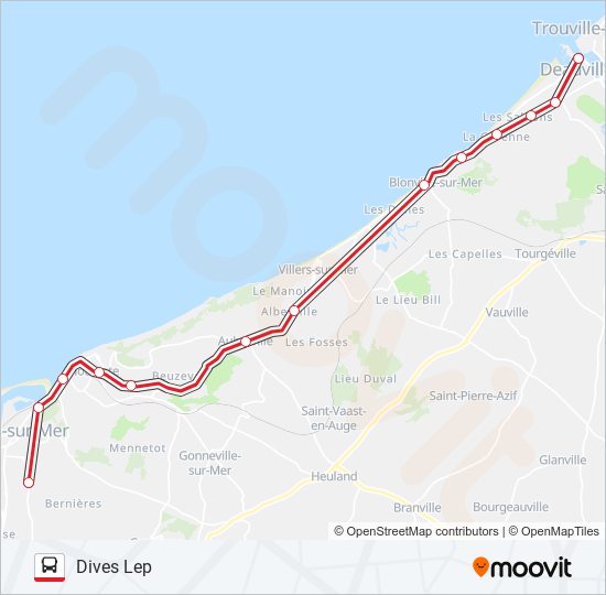 Plan de la ligne LIGNE 120 de bus