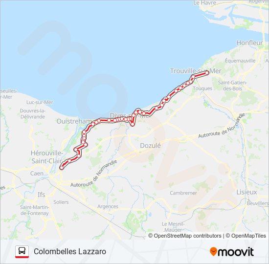 Mapa de LIGNE 120 de autobús