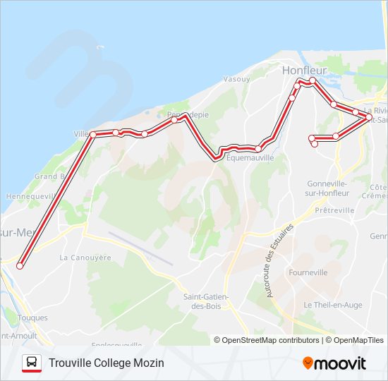 Plan de la ligne LIGNE 120 de bus