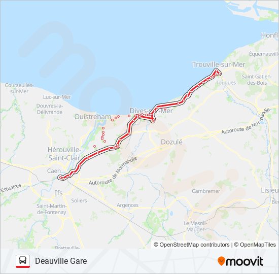 Plan de la ligne LIGNE 120 de bus