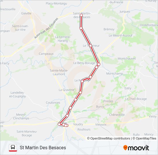 Plan de la ligne LIGNE 133 de bus