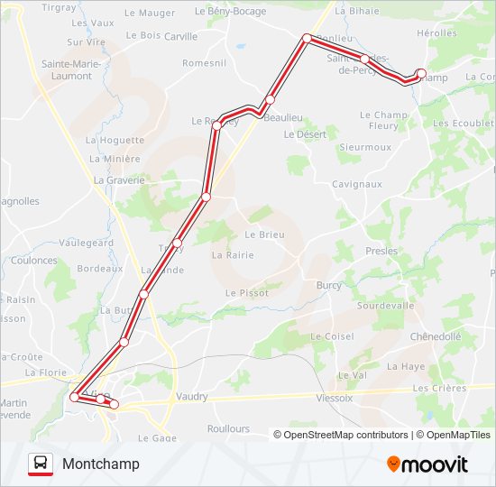 Plan de la ligne LIGNE 133 de bus