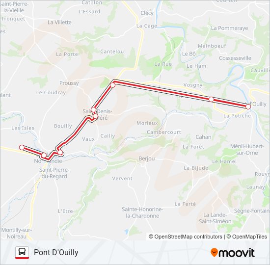 LIGNE 134 bus Line Map