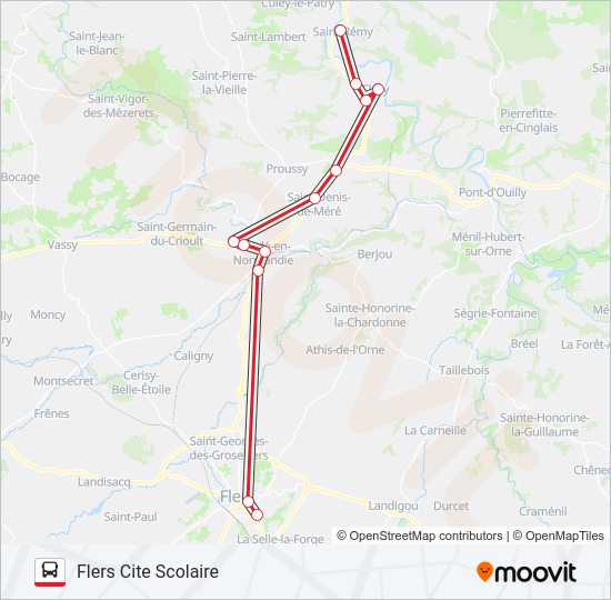 Ligne 134 Route Schedules Stops Maps Flers Cite Scolaire Updated