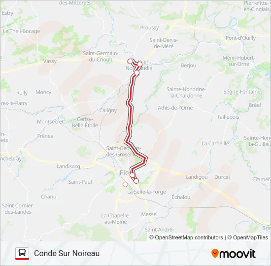 LIGNE 134 Bus Line Map