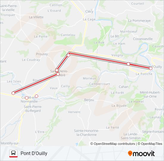 Plan de la ligne LIGNE 134 de bus