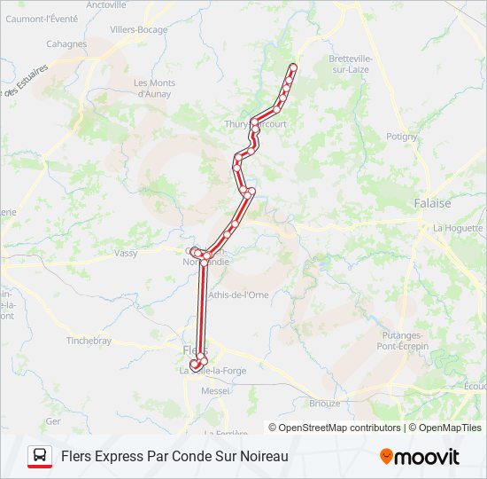 Mapa de LIGNE 134 de autobús