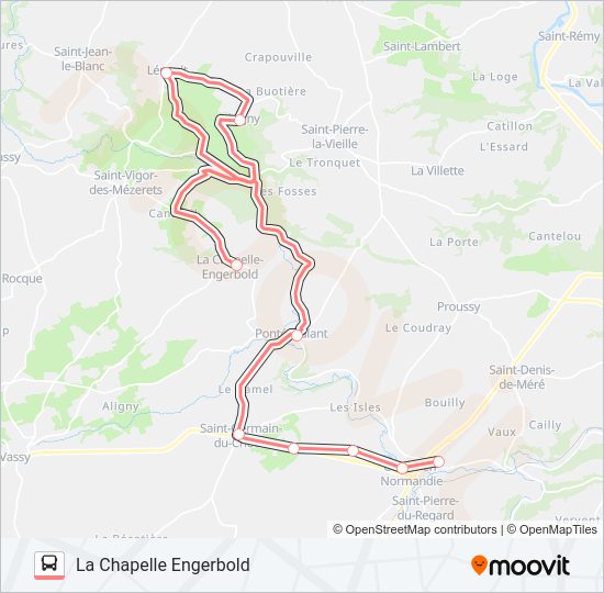 Plan de la ligne LIGNE 138 de bus