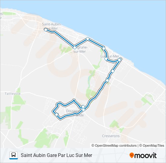 Plan de la ligne LIGNE 145 de bus