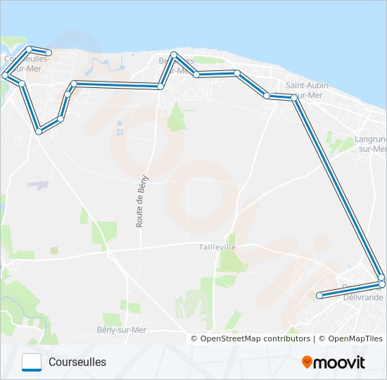 LIGNE 145 bus Line Map