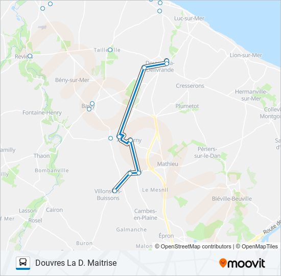 Plan de la ligne LIGNE 145 de bus