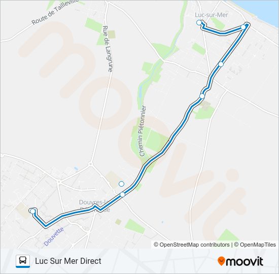 Plan de la ligne LIGNE 145 de bus