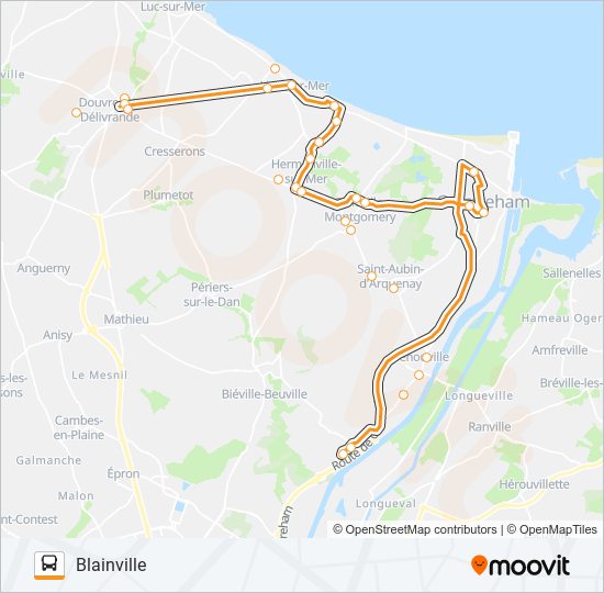 Plan de la ligne LIGNE 146 de bus