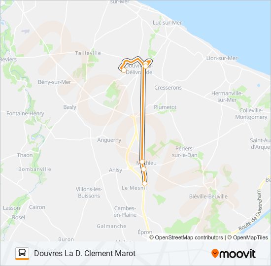 Plan de la ligne LIGNE 146 de bus