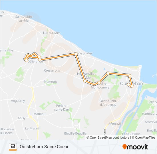 Plan de la ligne LIGNE 146 de bus