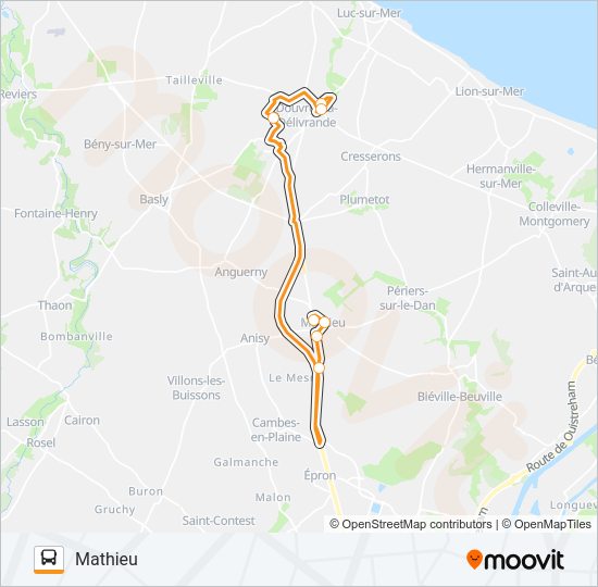 Plan de la ligne LIGNE 146 de bus