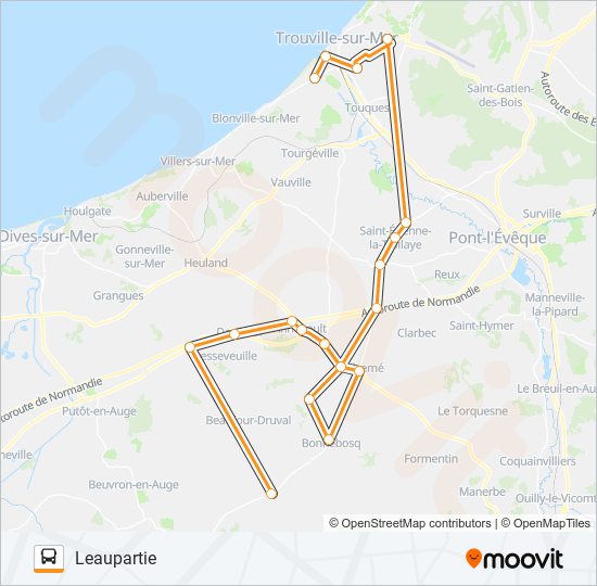 Mapa de LIGNE 154 de autobús