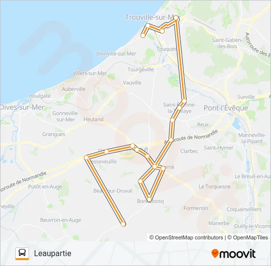 LIGNE 154 Bus Line Map
