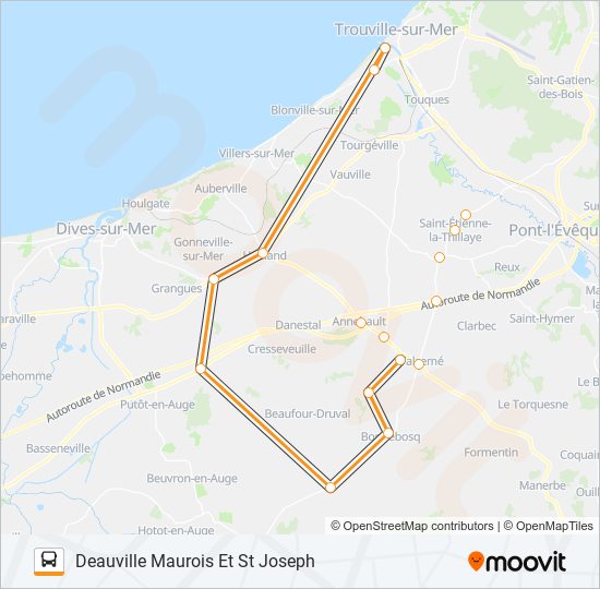 Mapa de LIGNE 154 de autobús