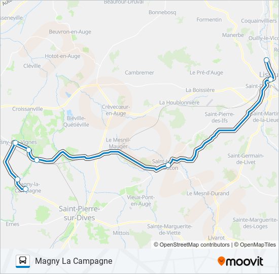 LIGNE 155 bus Line Map