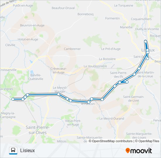 LIGNE 155 bus Line Map