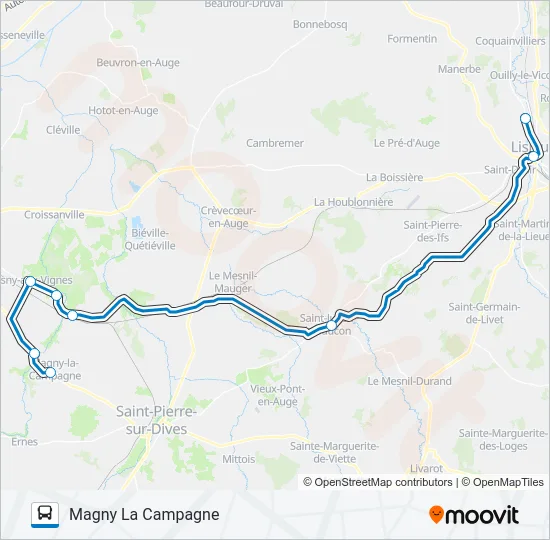 LIGNE 155 Bus Line Map