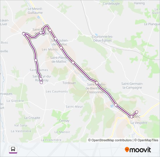 Mapa de LIGNE 156 de autobús