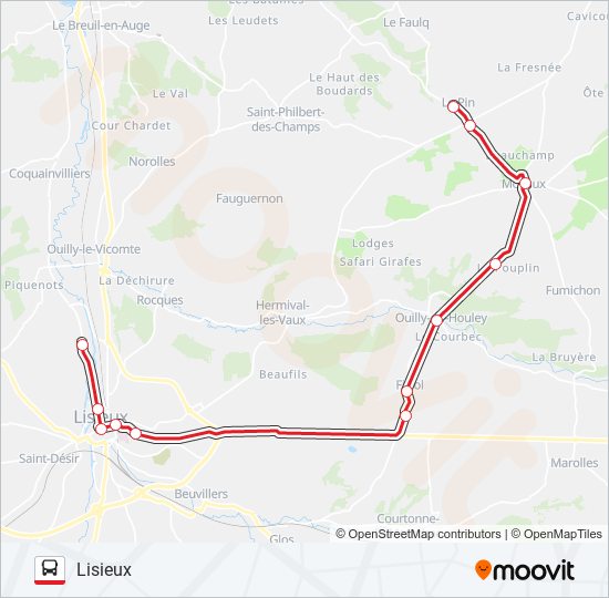 LIGNE 157 bus Line Map