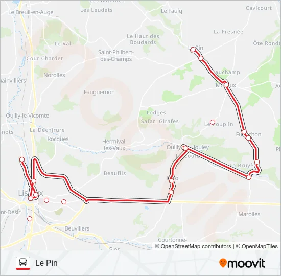 LIGNE 157 Bus Line Map