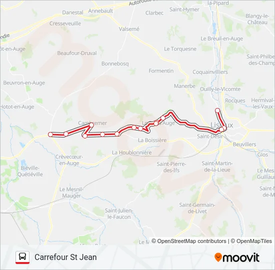 LIGNE 158 Bus Line Map