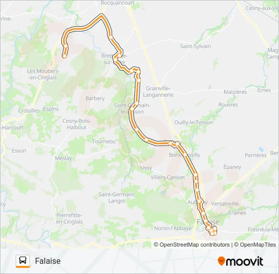 LIGNE 160 Bus Line Map