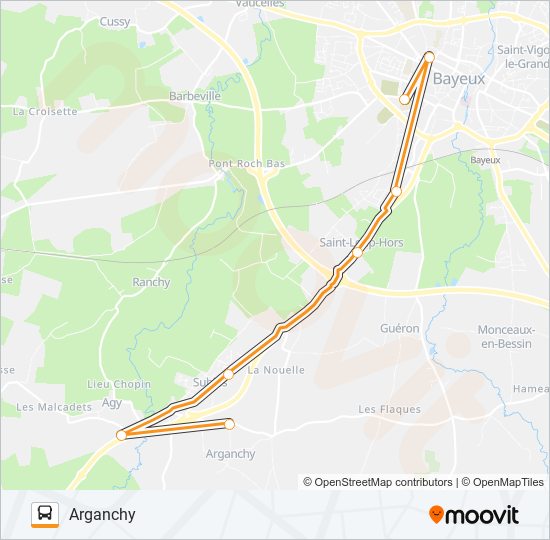 Mapa de LIGNE 171 de autobús