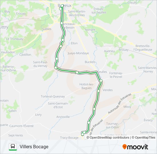 Plan de la ligne LIGNE 172 de bus