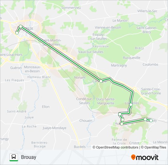 Plan de la ligne LIGNE 172 de bus